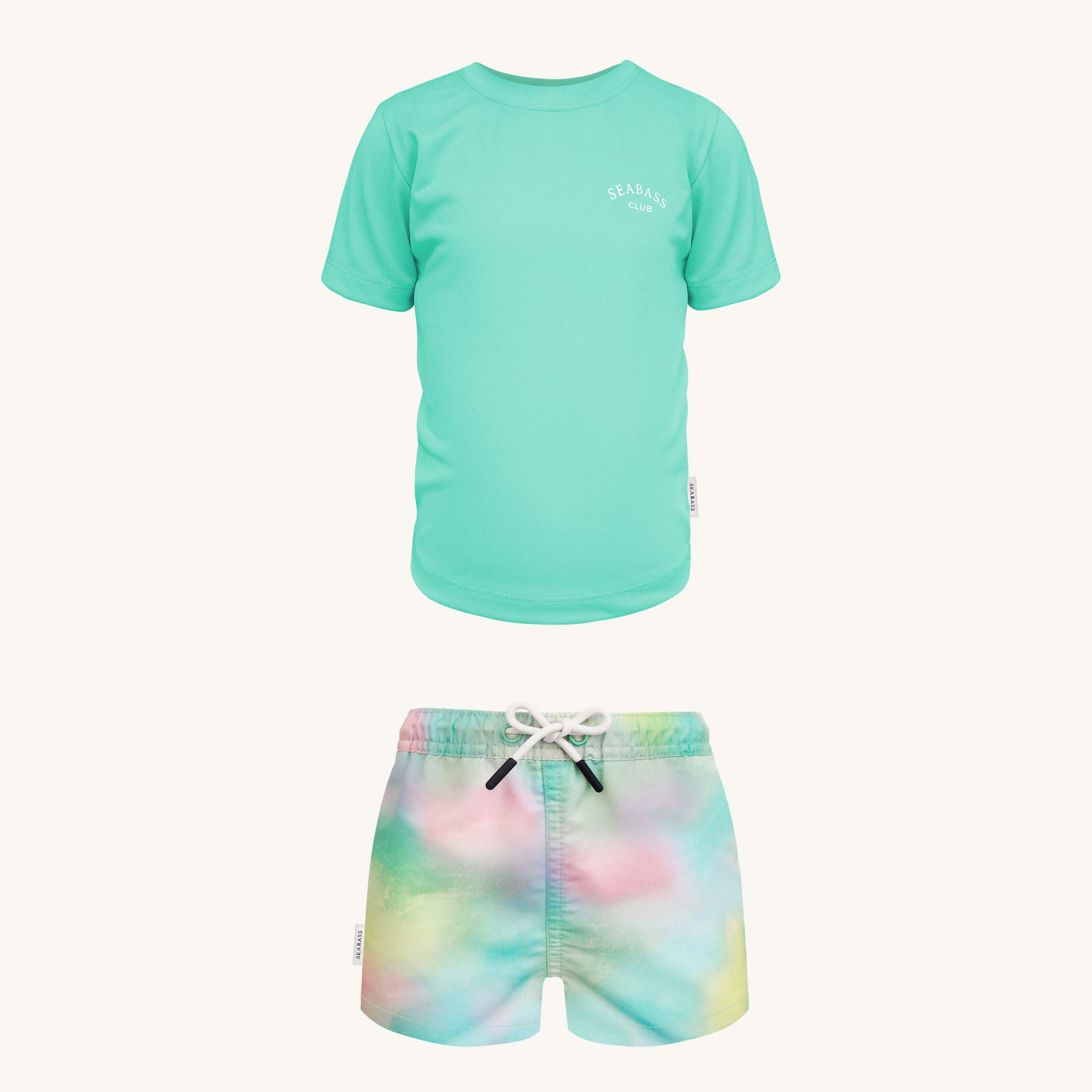 UV Swim Set - Short Ibiza and T-Shirt Neo Mint