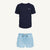 UV Swim Set - Short Clearwater Blue and T-Shirt Navy
