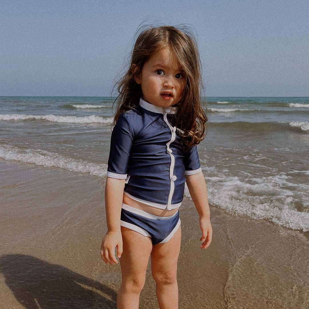 Baby Girl UV Two-piece Swimsuit Coco Monaco - navy blue