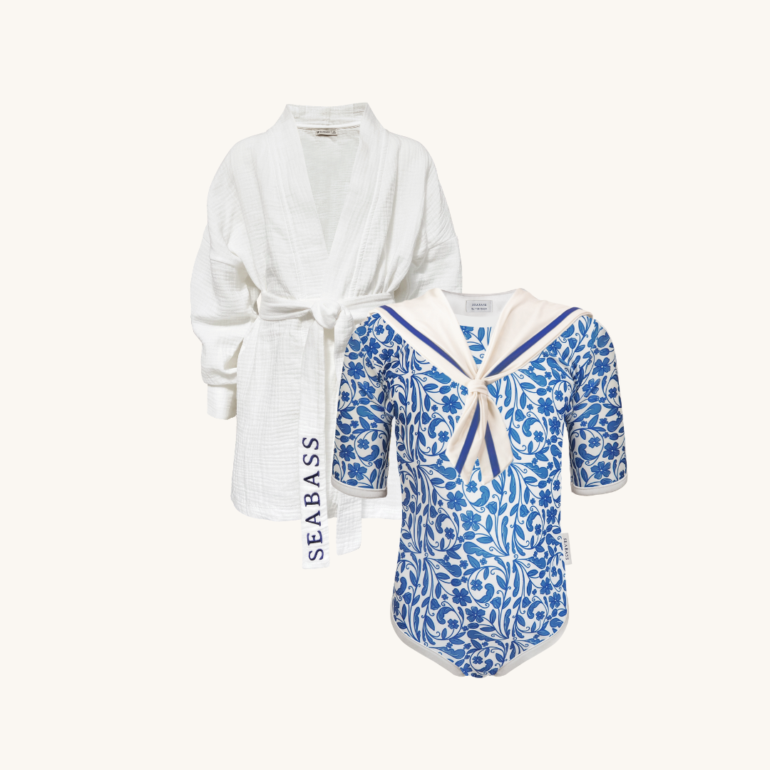 Set of UV Swimsuit and Kimono - Positano